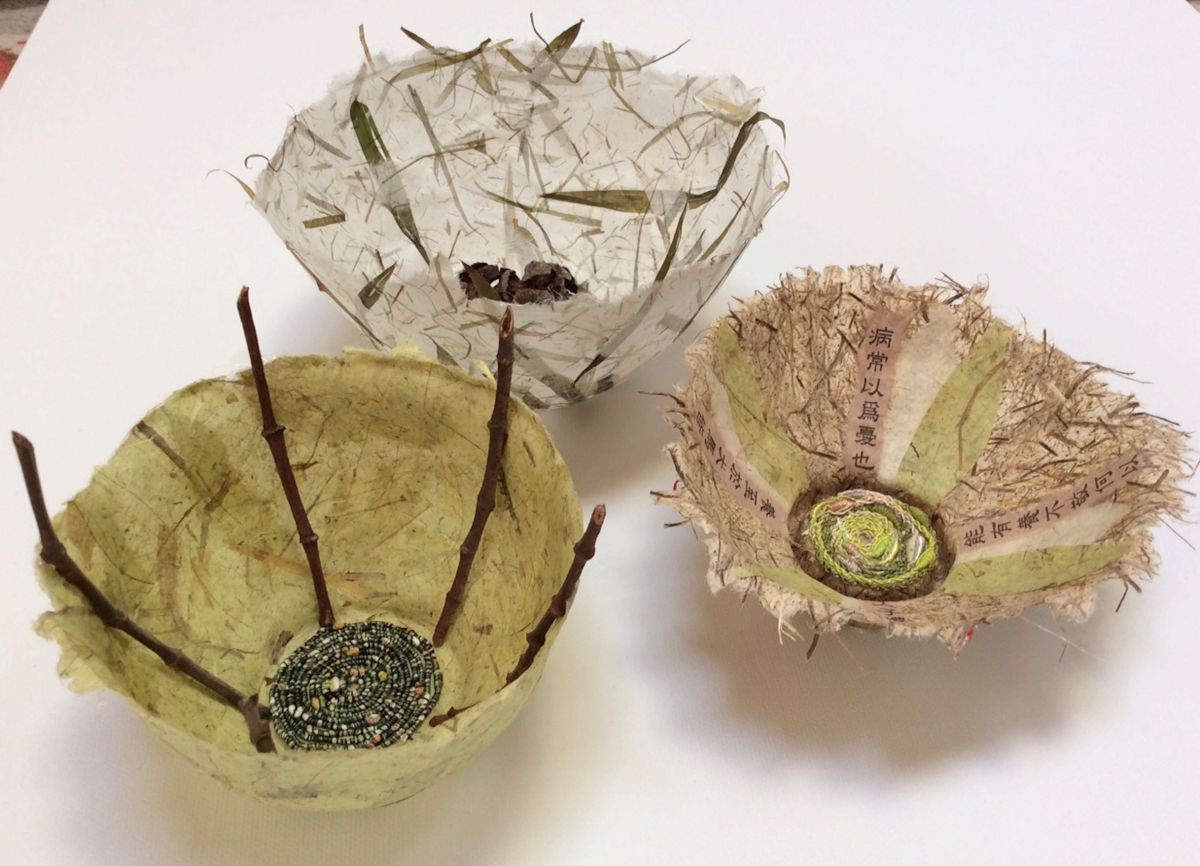 Three Paper Bowls