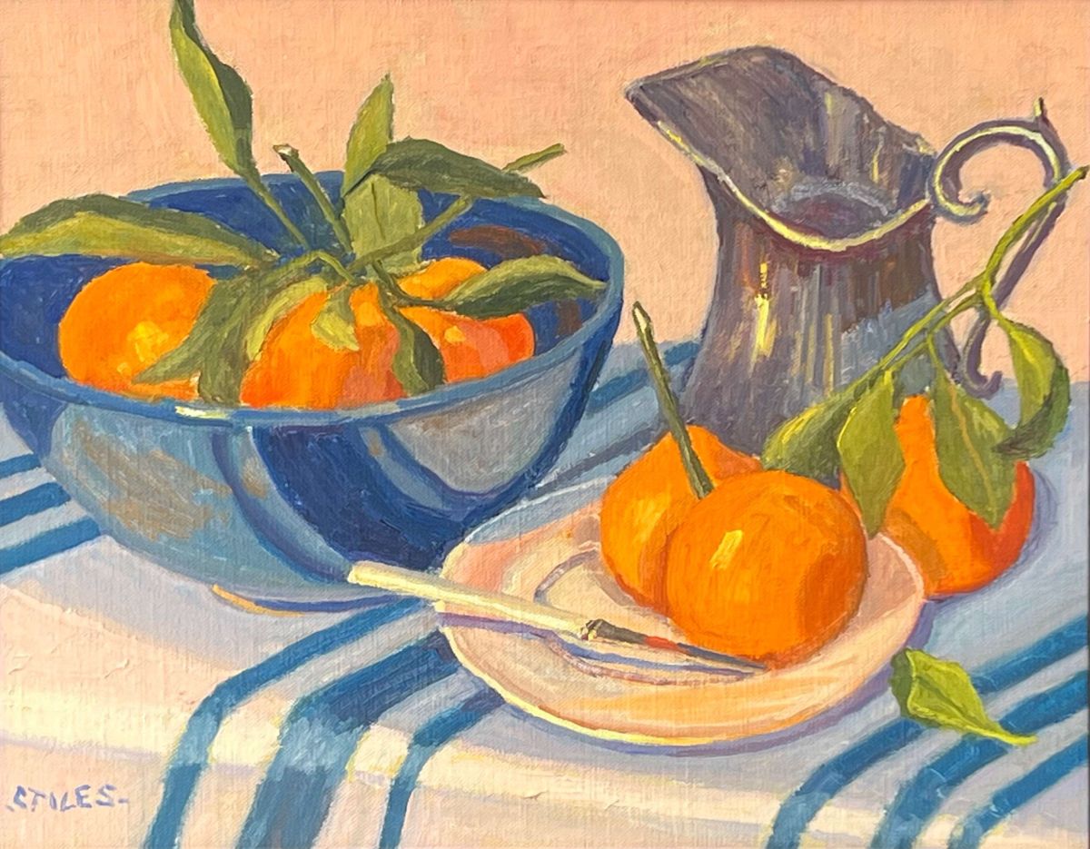 Still Life in Blue and Orange
